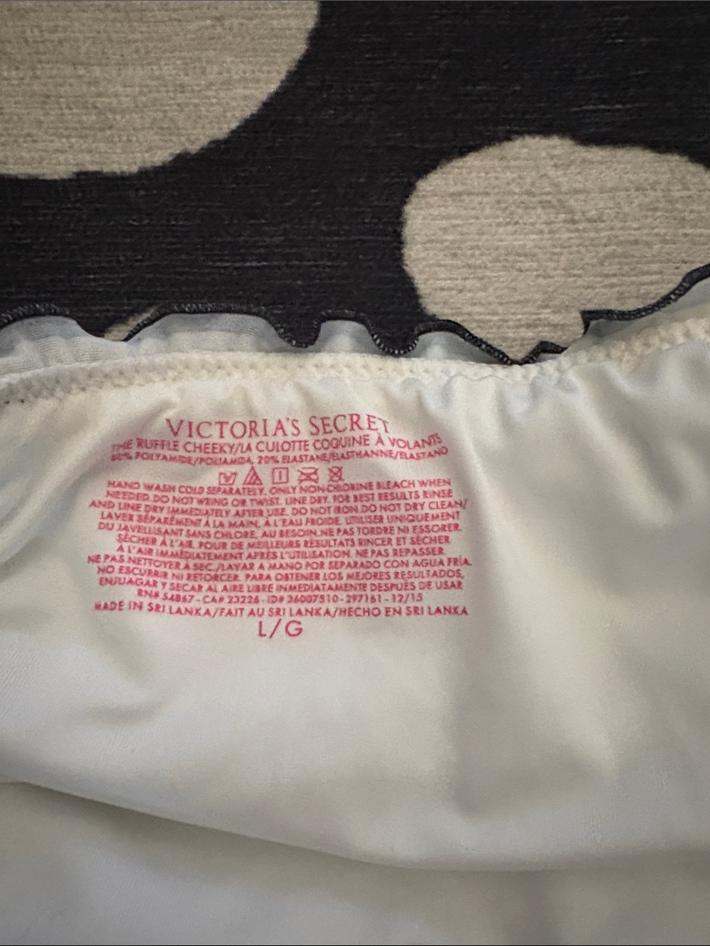 Victoria's Secret Black and White Striped Bikini Bottom - Picture 3 of 3